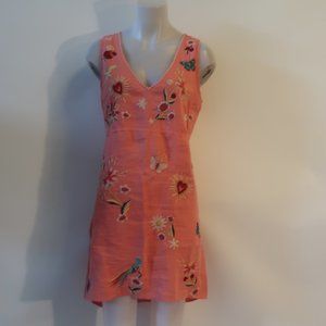Womens Johnny Was Pink floral Butterfly Dress XS *